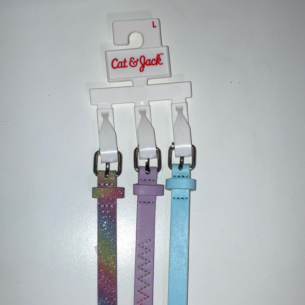 Set of three Cat & Jack belts for girls